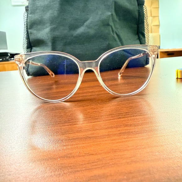 Versace Pink and Gold Women's Glasses - Picture 2 of 4